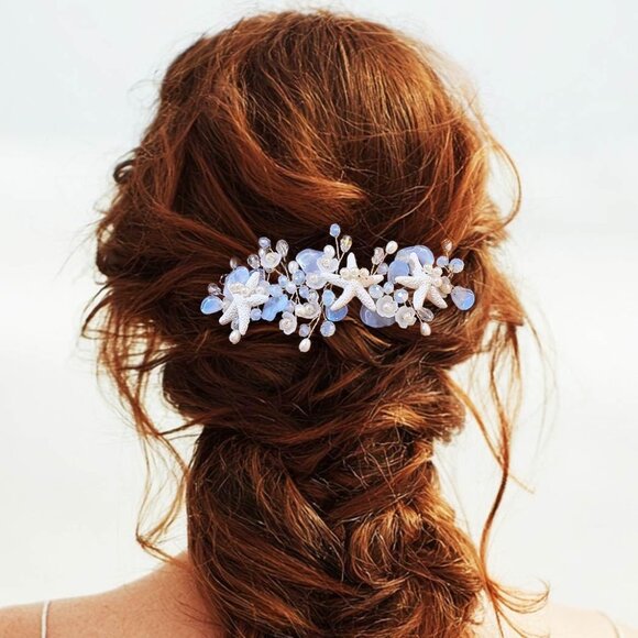 Accessories - Starfish Bridal Hair Vine Rhinestone Wedding Accessory 16cm